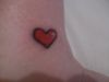 love heart tat on ankle